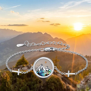 Charm color jewelry Amazon cross-border hot stainless steel bracelet simple inlaid shell mustard seed necklace women