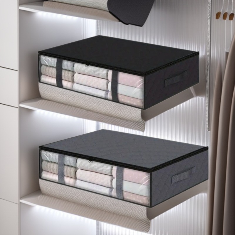 Cross-Border Amazon Large Non-Woven Bag for Home Organization, Flat Storage Box, Foldable Clothes and Quilt Storage Bag