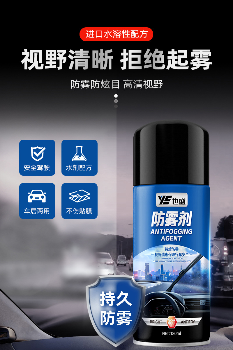 Anti-Fog and Anti-Rain Agent for Car Glass, Car Windows, Rearview Mirrors, Swimming Goggles, Helmets, and Eyeglasses; Water Repellent and Defogging Agent; Wholesale