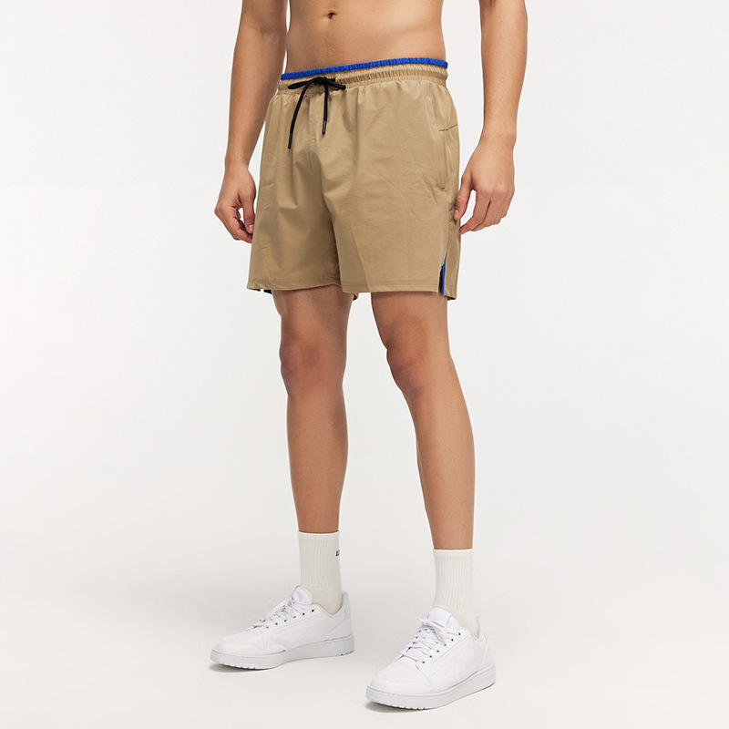 Lulu verano hombres al aire libre correr pantalones cortos deportivos de secado rápido entrenamiento físico bolsillo de dos lados maratón pantalones de tres puntos