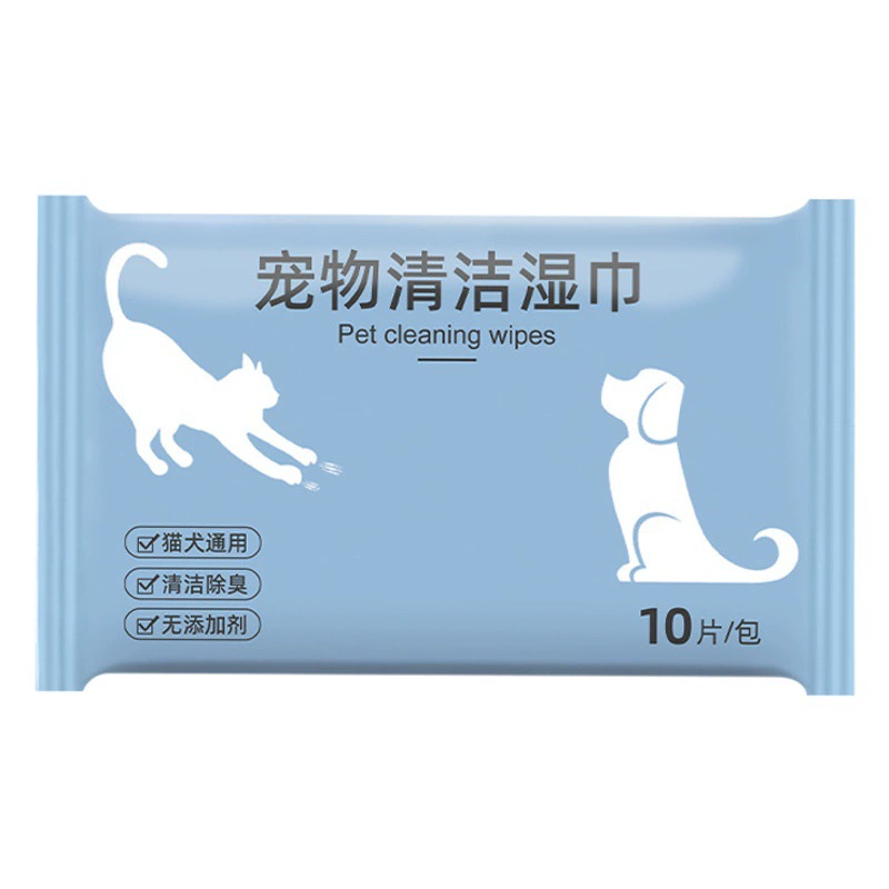 Любимчик Обтирает 10 частей 80 частей напечатанных логосом wipes чистки тела глаза кота и собаки без добавления
