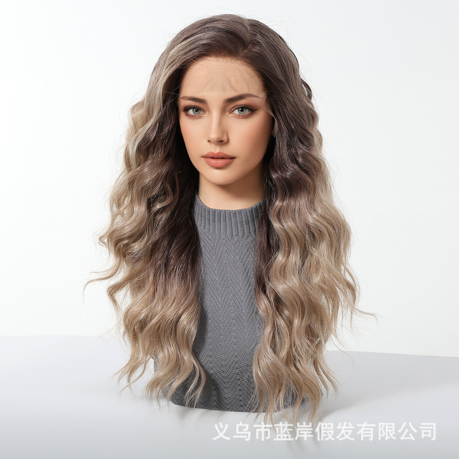 13 * 6 pelucas de encaje de estilo europeo y americano, cabello largo ruido transfronterizo, cabeza completa, fábrica en stock