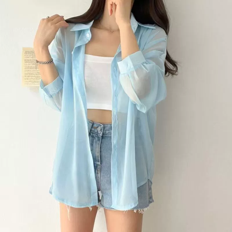 Thin long-sleeve, summer shirt, sun protection