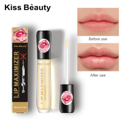 Kissbeautyクロスボーダー透明豊唇油保湿淡化唇紋弾力潤い口豊唇蜜