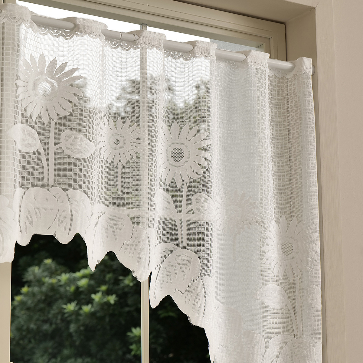 Amazon transfronterizo de urdimbre de encaje media cortina de tela de barra de cocina sala de estar cortina de sombreado de tela TEMU