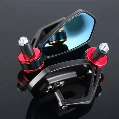 Motorcycle rearview mirror Alloy Handlebar Mirror Rear View Mirror - 1-5003-red