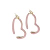 Fashionable high-end small design earrings heart shaped, french style, light luxury style