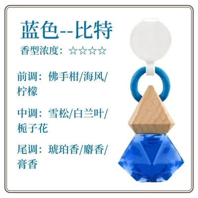 Langlong's Same Car Perfume Pendant, Long-Lasting Deodorizing Car Aromatherapy, Long-Lasting Fragrance, High-End Car Aromatherapy (Car Perfume Aromatherapy) - blue-crystal-diamond-bit