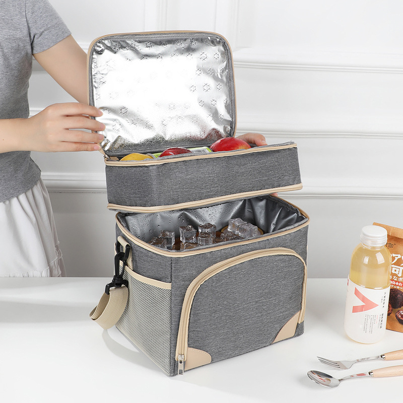 Nuevo color transfronterizo de gran capacidad bolsas de picnic bolsas de aislamiento térmico al aire libre bolsas de hielo para trabajar bolsas de almuerzo de viaje