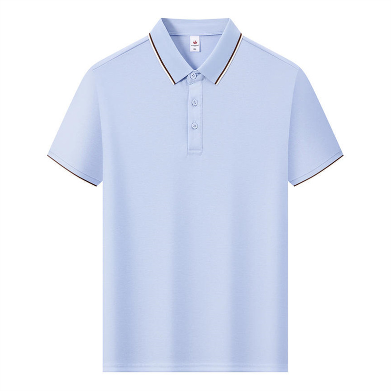 Camiseta de polo de algodón Laisai personalizada camiseta de equipo corporativo transpirable hombre y mujer de color combinado collar de manga corta