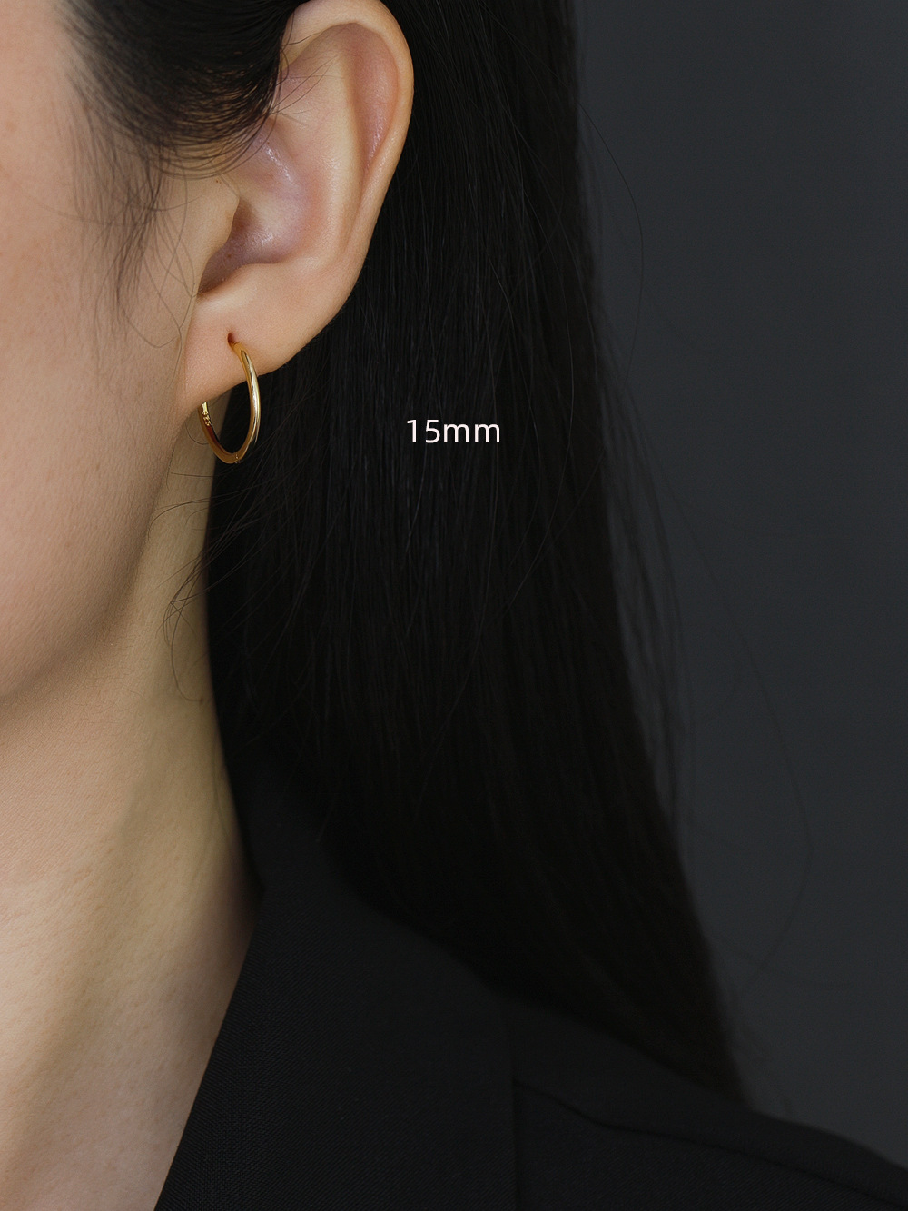 Simple Style Circle Sterling Silver Plating Hoop Earrings 1 Pair