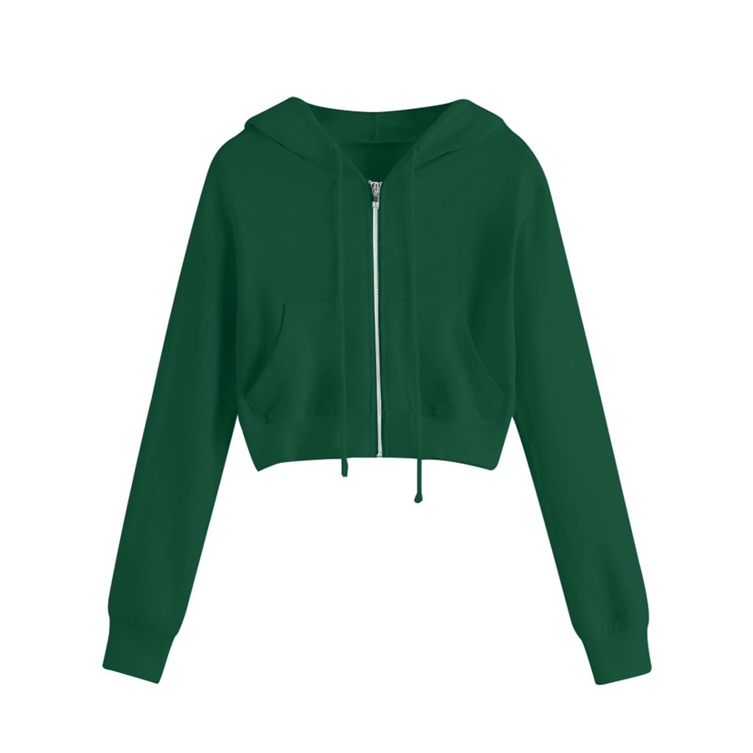 Women's Clothing autumn and winter short hooded T shirt women's jacket trendy ins women's tops women_voghion.com