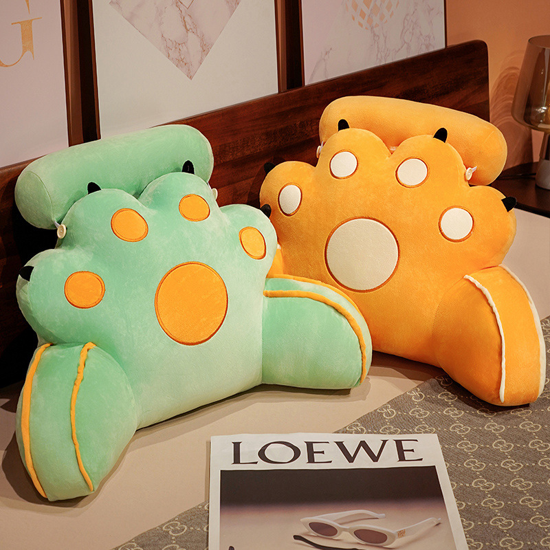 Dibujos Animados gato garra almohada noche cojín chica dormir almohada cama jugar teléfono móvil cintura almohada dormitorio suave bolsa respaldo