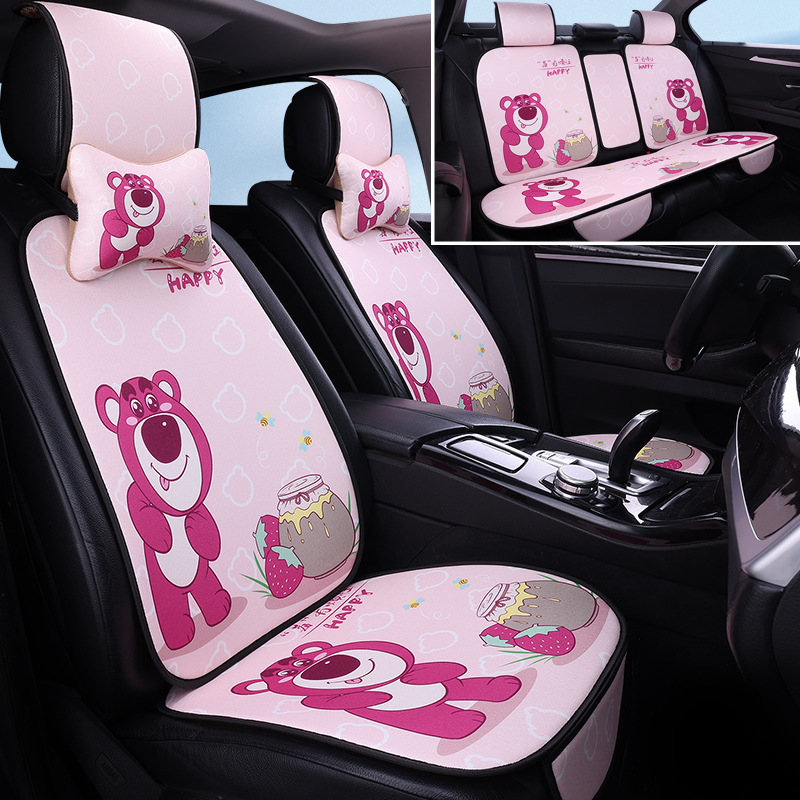 Universal – Car Seat Cushion Cool pad - strawberry-bear-five-seat-three-section-standard-edition