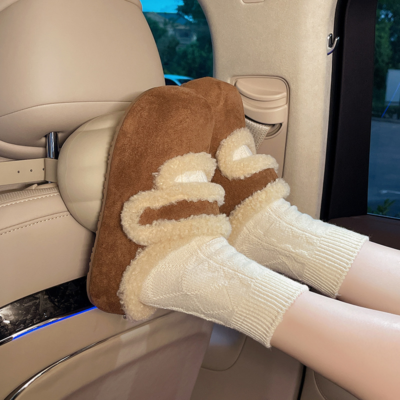 Zapatos de mujer Bocken, mitad de zapatillas de cabello, zapatillas de cabello, otoño y invierno, mujeres embarazadas Bocken, zapatillas de algodón, zapatillas de cabello, zapatillas de cabello