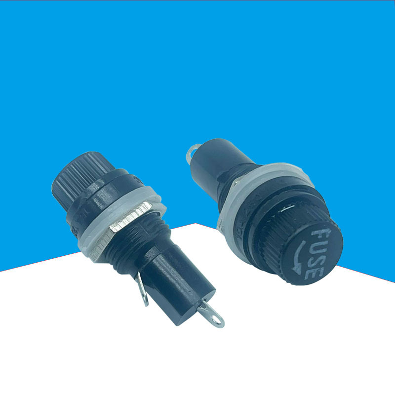 5X20保险丝座 5*20黑色FUSE保险座 熔断器 保险管座 扁罗