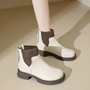 Martens, демисезонные короткие сапоги в английском стиле с молнией, ботинки из натуральной мягкой кожи, 2025 года, в британском стиле, молния сзади