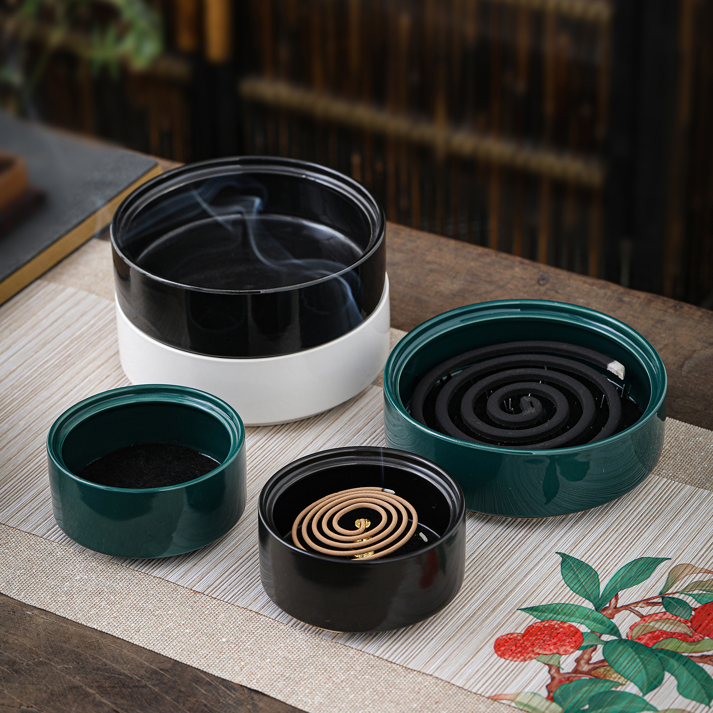 陶瓷小号香炉大号蚊香炉无盖多功能简约置物缸家用客厅办公室酒店