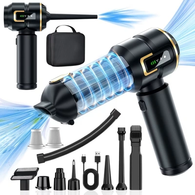 Suction Dual-Purpose High-Power Car Vacuum — Tozsoranlar - english-packaging-black-gold-brushless-motor-vacuum-cleaner-one-touch-dust-emptying-bin-includes-16-language-manual-package