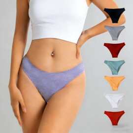 内裤三角裤跨境性感半包臀低腰大码内裤纯棉女外贸 woman panties