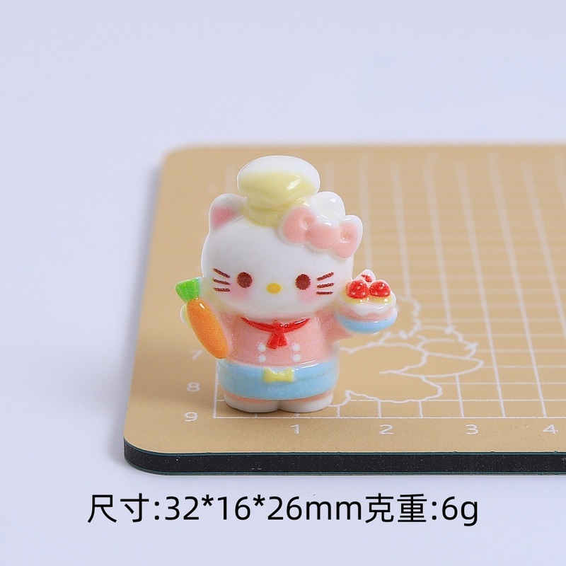 三次元クリエイティブニャーニャーシェフ漫画手作り diy クリーム接着剤樹脂小物アクセサリーホール靴バックル材料卸売|undefined