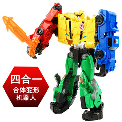 Transforming Toy 4-in-1 Combo Robot Car, Transforming Car, Dinosaur Car, Children's Combination Set for Boys