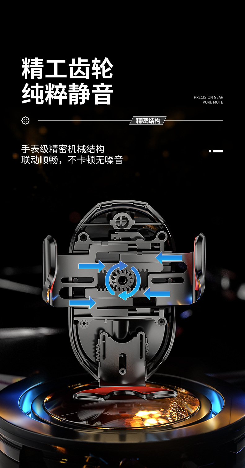 D9 Mechanical Clamping Car-Mounted Phone Holder for Navigation, Air Vent Mount, Direct Sales from the Source Factory