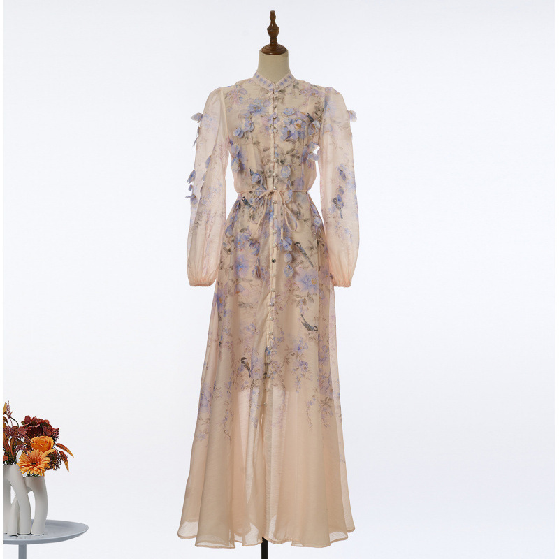 Cross-Border 2026 Spring/Summer New Heavy Craftsmanship Handcrafted Floral Long Dress Two-Piece Set for Women Cross-Border 2026 Spring/Summer New Heavy Craftsmanship Handcrafted Floral Long Dress Two-Piece Set for Women