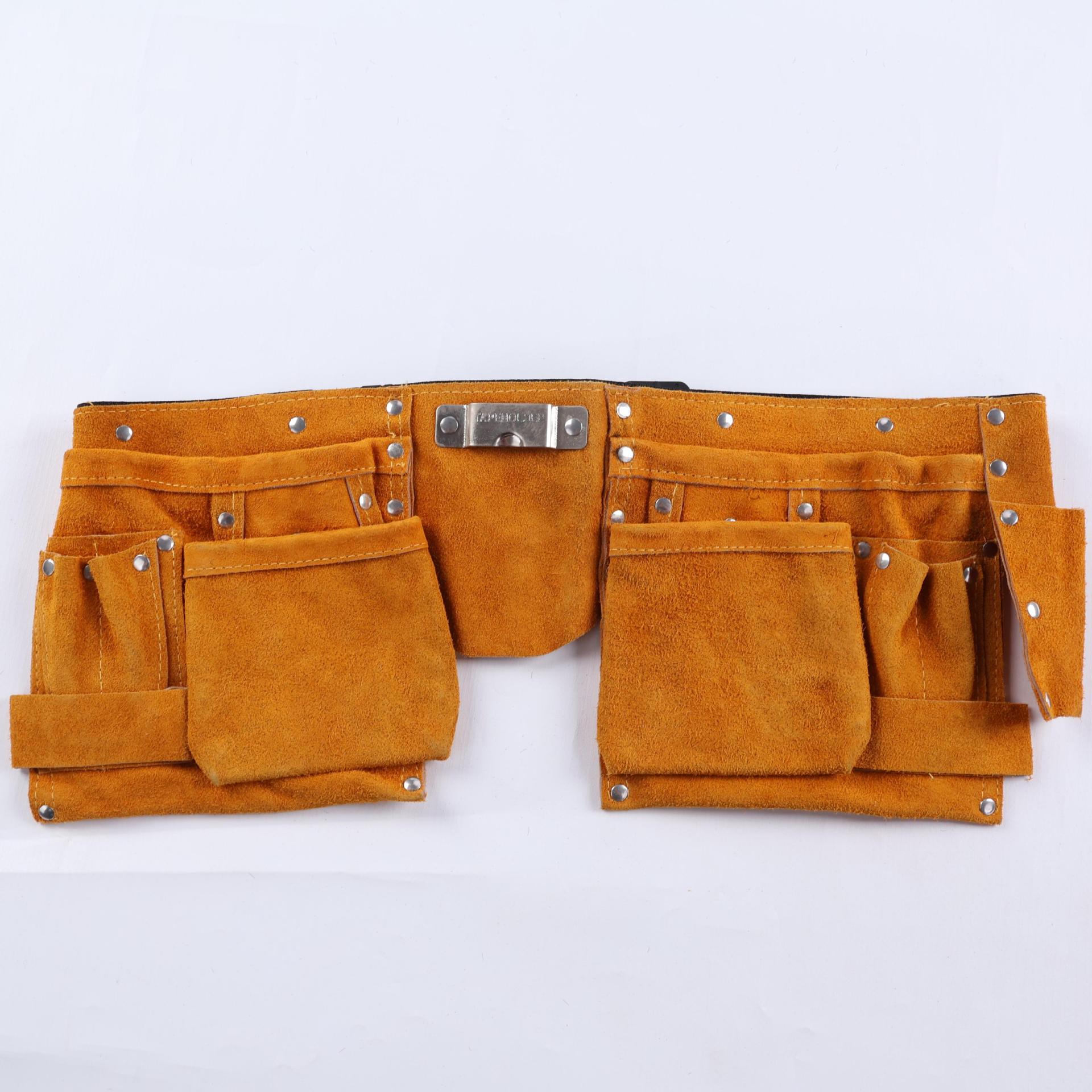 厂家供应PL品牌牛皮工具包皮带款牛皮工具包焊工包腰胯式多层双包