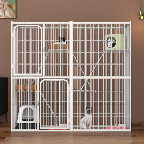 Cat cage villa three-story super large free space cattery large breeding cat house household small cat nest cat climbing frame