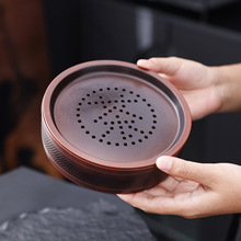 复古紫陶盖碗紫砂手工跳刀大号家用壶承大号建水瓷凤鸣壶功夫茶具