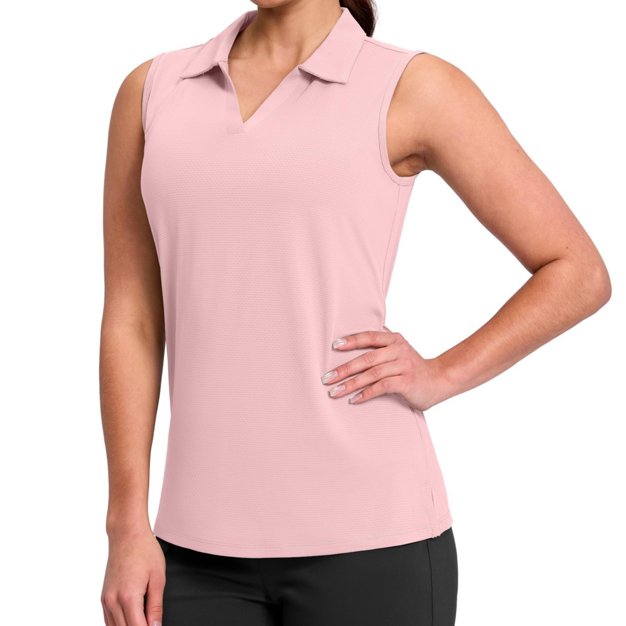 Polo Collar Tennis Wear, Golf Sleeveless Vest, Niche Design Slim-Fit Short Top