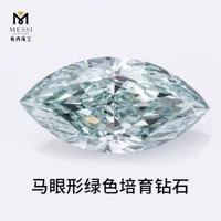 IGI сертифицированный конский глаз зеленый выращивание алмазной лаборатории искусственный синтетический оливковый зеленый бриллиант
