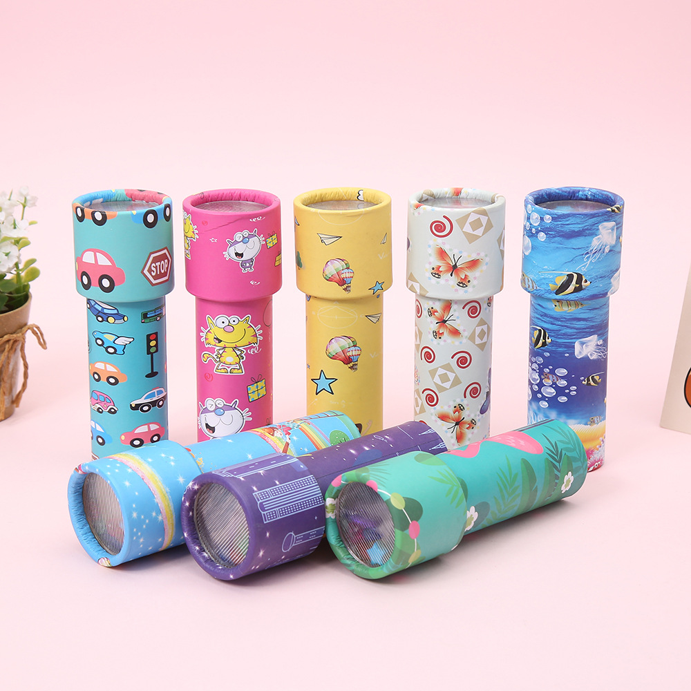 Kaleidoscope Children's Toy, Medium-Sized Two-Section Rotating Kaleidoscope, DIY Fun Creative Nostalgic Toy