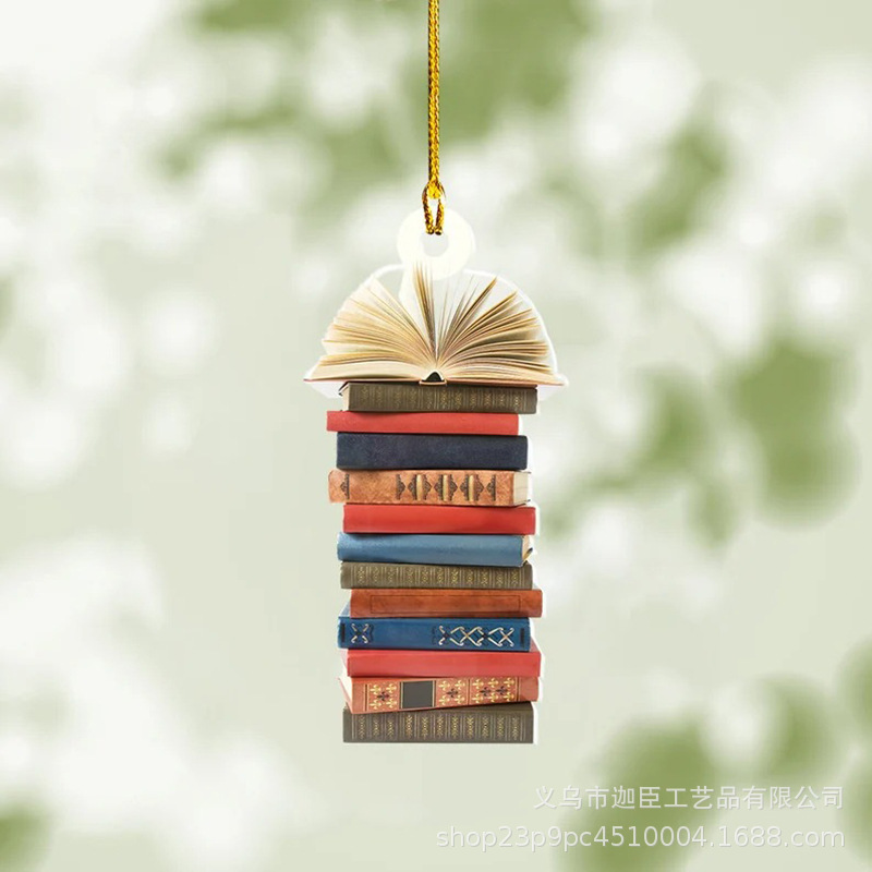 国境を越えた新しいBookクリスマスツリーOrnamentストラップアクリル装飾品ストラップ|undefined