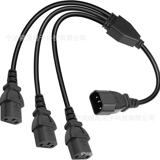 Y Splitter Extension Cable C14 to C13 Short Power Y-Type Cable Y Splitter Power Extension Adapter Cable
