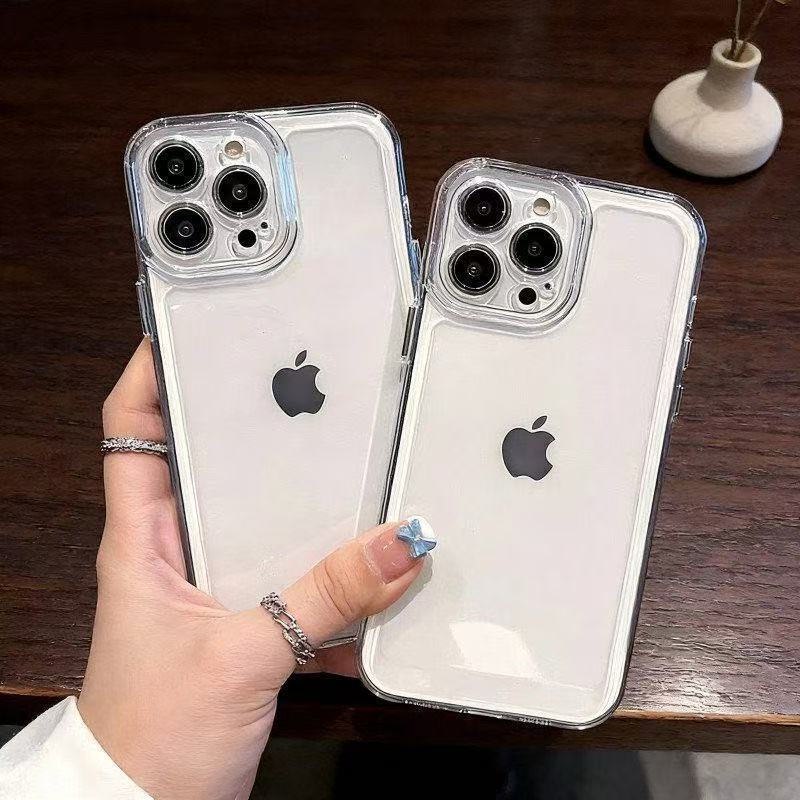 Suitable for Apple 17Pro Mobile Phone Case Iphone16 Simple Transparent 15/14 Anti-Fall New Model 17Promax