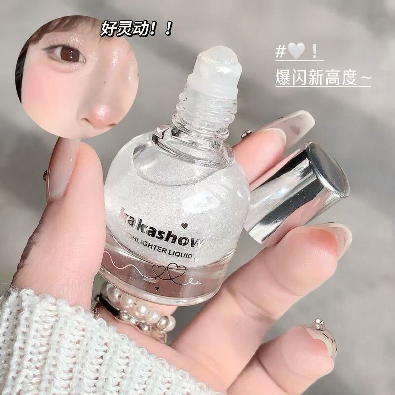 kakashow ハイライティング リキッド ローリング ボール ハイライティング 水っぽい軽い保湿 ベタつかない ダイヤモンド ブラッシュ リキッド ハイライティング ブライトニング リキッド|undefined