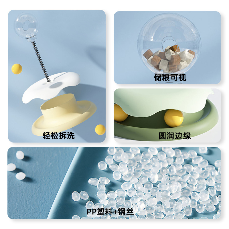 Gato divertido palo gatos auto-hi giratoria pérdida de comida para mascotas juego de juguetes para gatos y perros productos duraderos a prueba de mordeduras fábrica directa