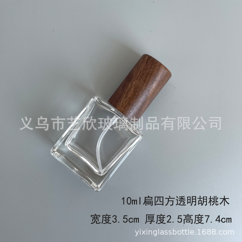 木製キャップ香水詰め替えボトル空ボトルガラス 10 ミリリットルハイエンド旅行ポータブル 5 ミリリットルサンプルスプレーボトル香水ボトル|undefined