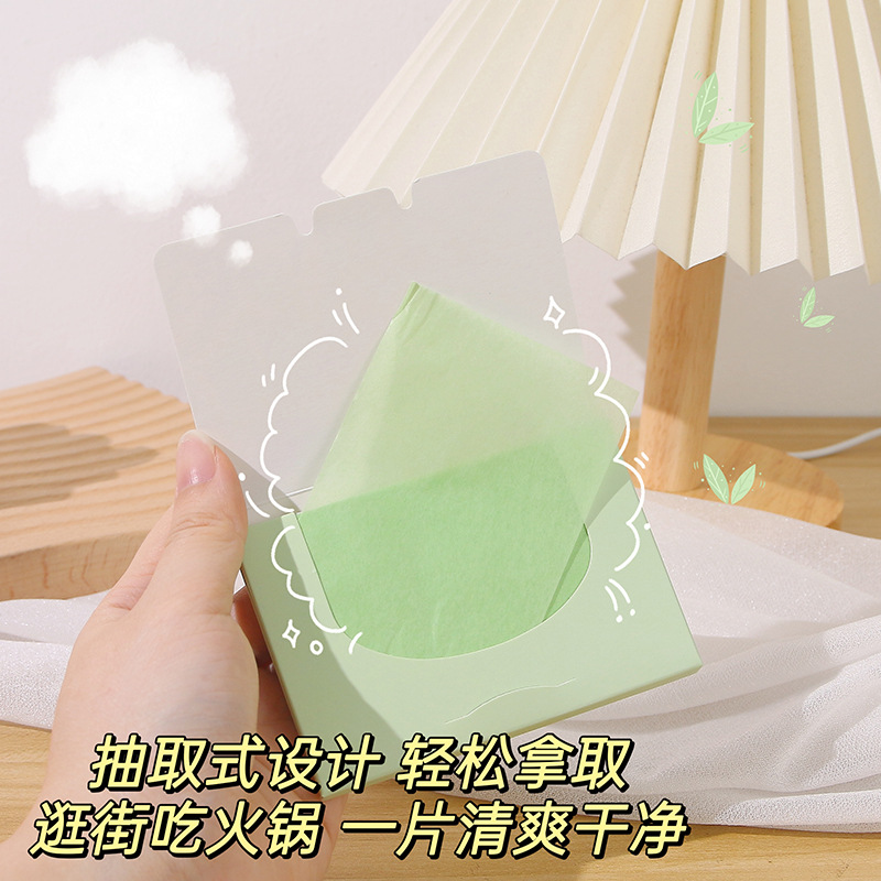 Miroko Facial Oil-Absorbing Paper 100 Pieces Portable Removable Fragrance Oil-Absorbing Paper Makeup Makeup Tool