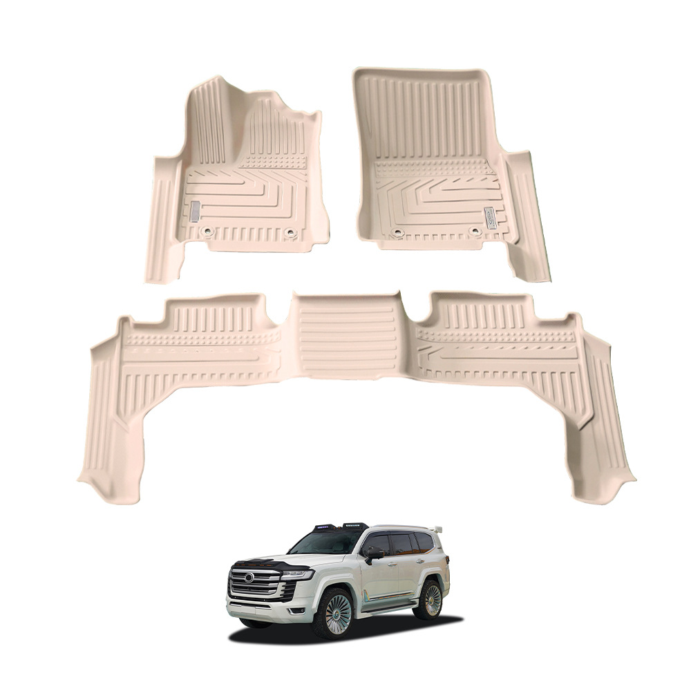 TXR para LandCruiserlc300 alfombrilla de coche TpeCarFloorMat especial beige 5D almohadilla de pie