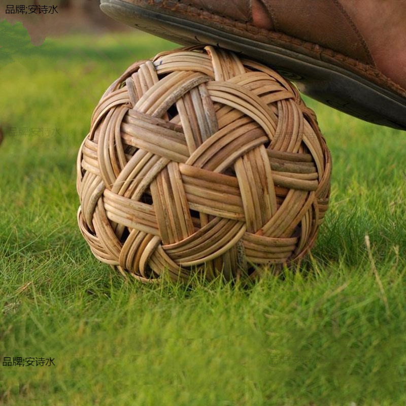 手工编织蹴鞠球古代天然藤球竹篾绣球道具装饰制作工艺品足球缅甸