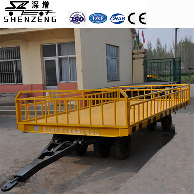 8吨平板拖车 供应带护栏 平板运输车 可做房车底盘