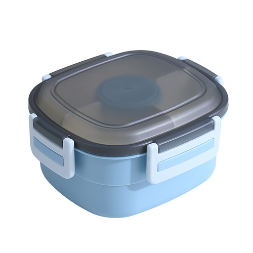 ISN Internet celebrity outdoor camping lunch box salad 1.3L lunch box divided cold picnic crisper bento box