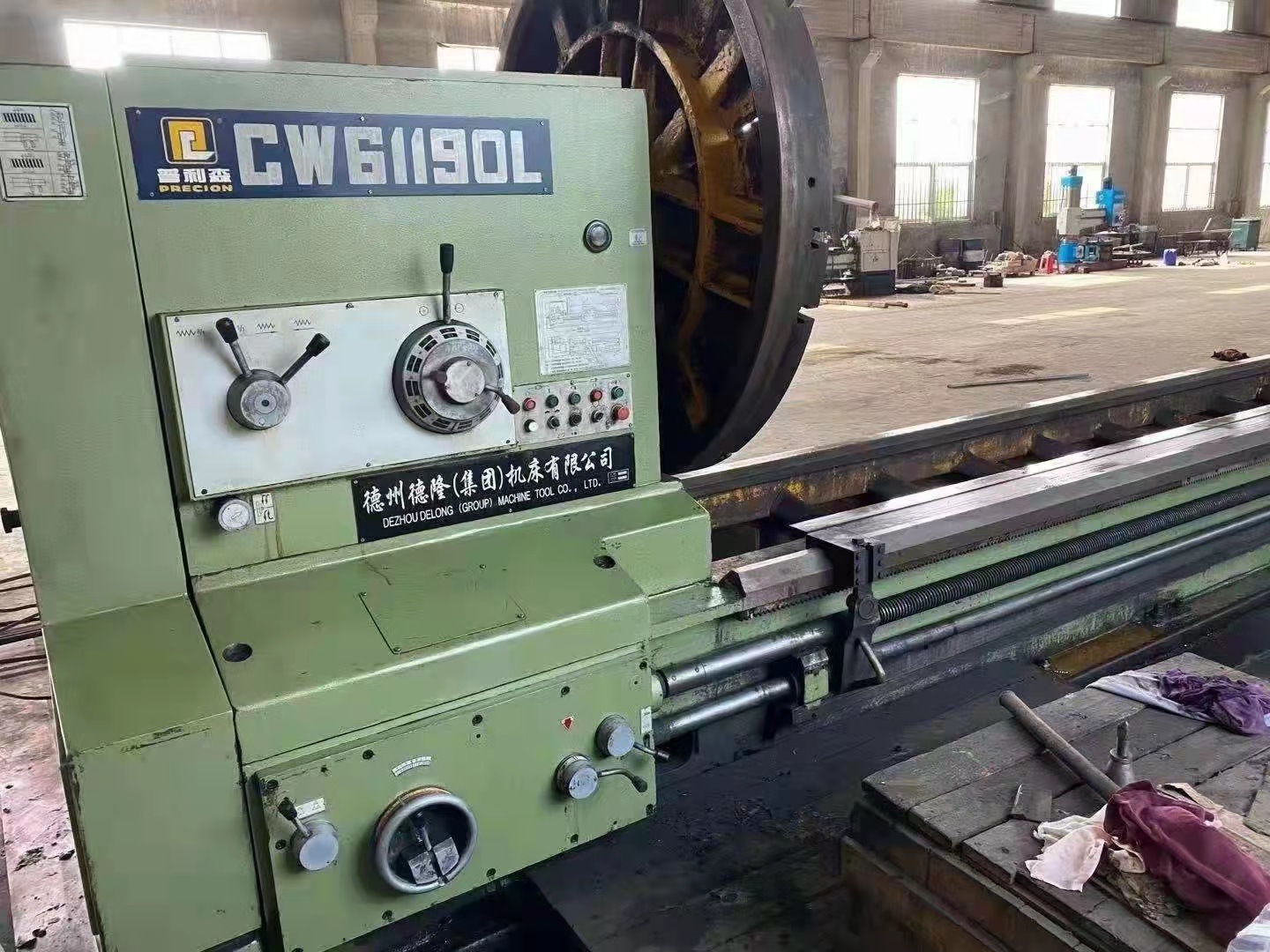 处理二手德州德隆CW61190Lx10米卧式车床二手德隆普车二手车床