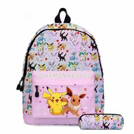 跨境书包宠物中小学生餐包Pikachu双肩包神奇宝贝背包