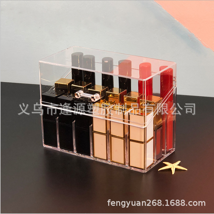 透明亚克力化妆筒大容量ins风口红收纳架