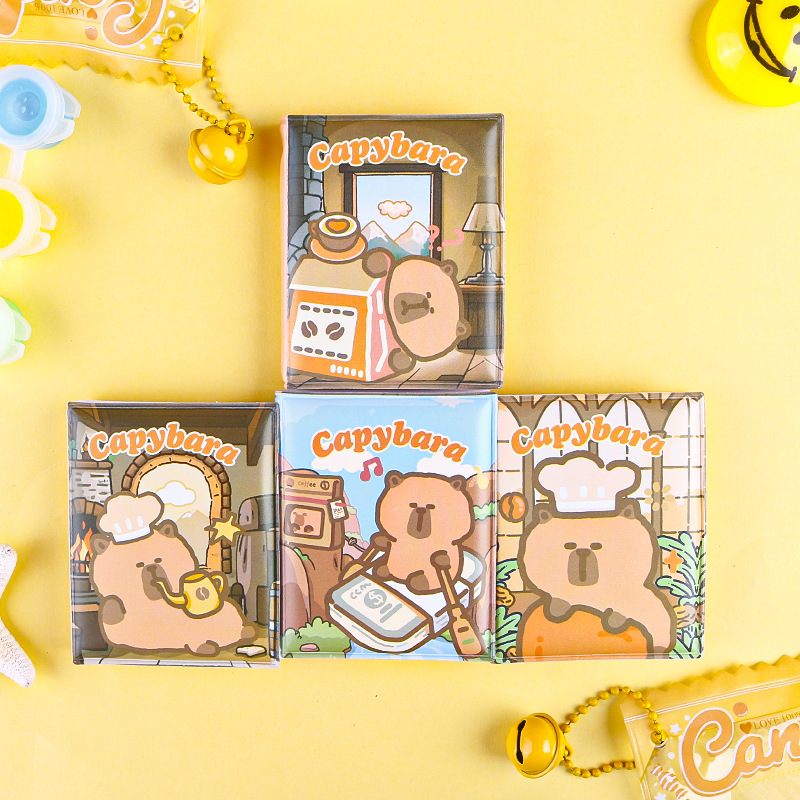 Bells Kapibala Mini cuaderno pequeño Regalo de recompensa para niños de alto valor Notas para estudiantes Libro de bolsillo