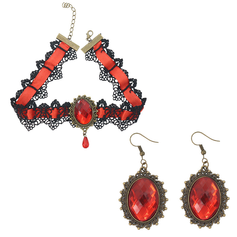 Cross-border para diseño misterioso collar de encaje de cristal de dama collar de diamante joyas de cadena de clavículas